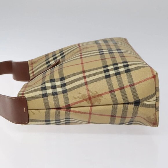 BURBERRY Nova Check Shoulder Bag PVC Beige Auth 1 - Picture 11 of 16